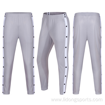 basketball soccer sports full open buckle button pants